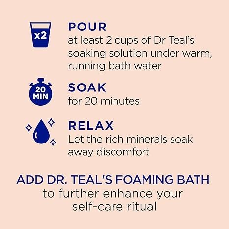 Dr Teal's Pure Epsom Salt Stress Relief with Ginseng & Ginger Essential Oils, 3 lbs (Pack of 4)