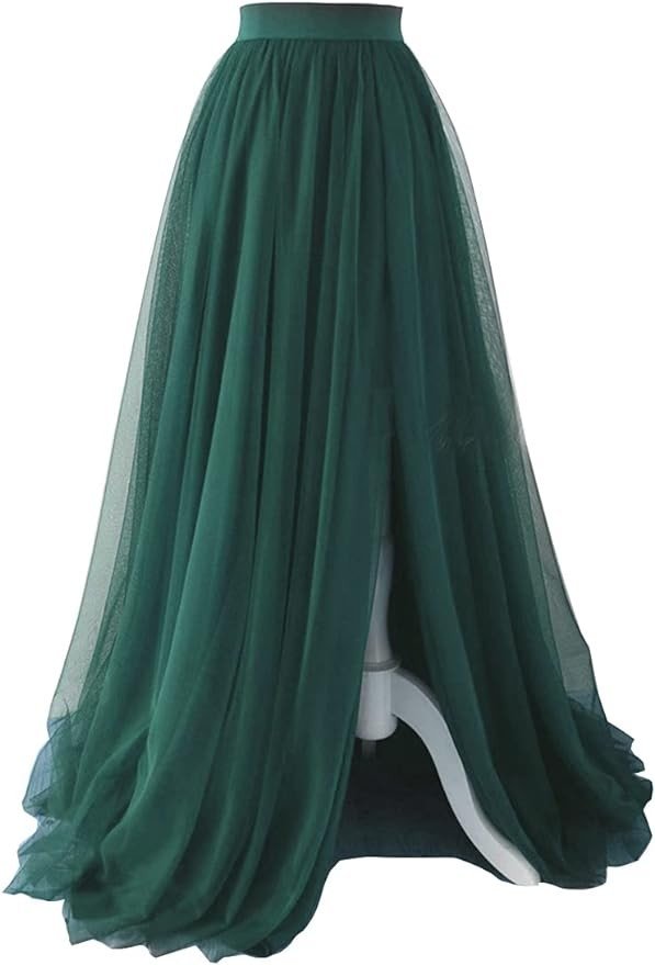 EllieHouse Adult Split Long Floor Prom Party Evening Tulle Skirt P61