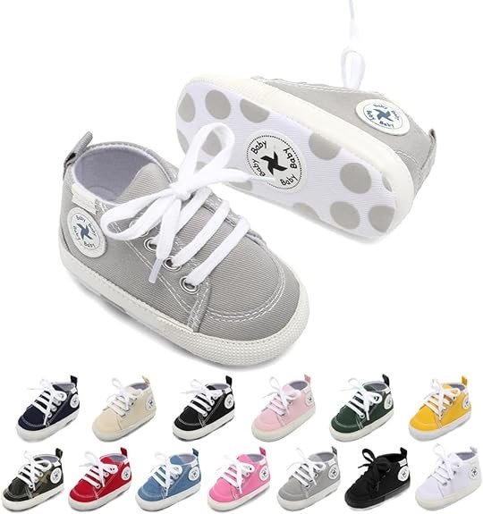 Baby Girls Boys Shoes Soft Anti-Slip Sole Newborn First Walkers Star High Top Canvas Denim Unisex Infant Sneaker