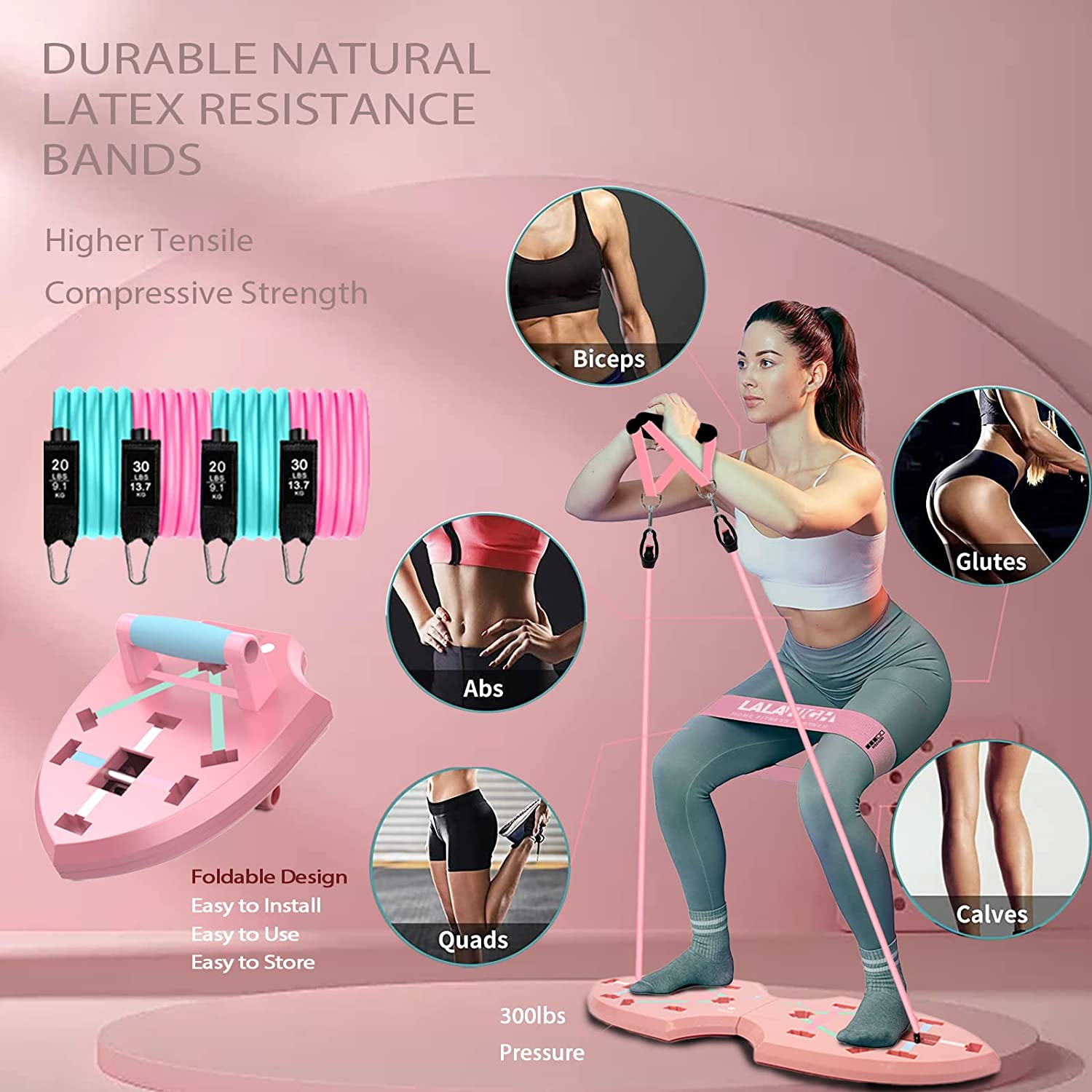 Push up Board, Portable Home Workout Equipment for Women & Men, 30 in 1 Home