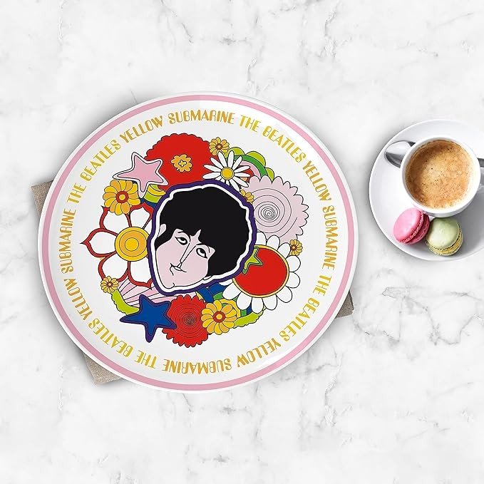 GB eye The Beatles Yellow Submarine Flowers Plate Set Includes 4 pc Music Band Decoration Kitchen & Home Accessories Merch Gift