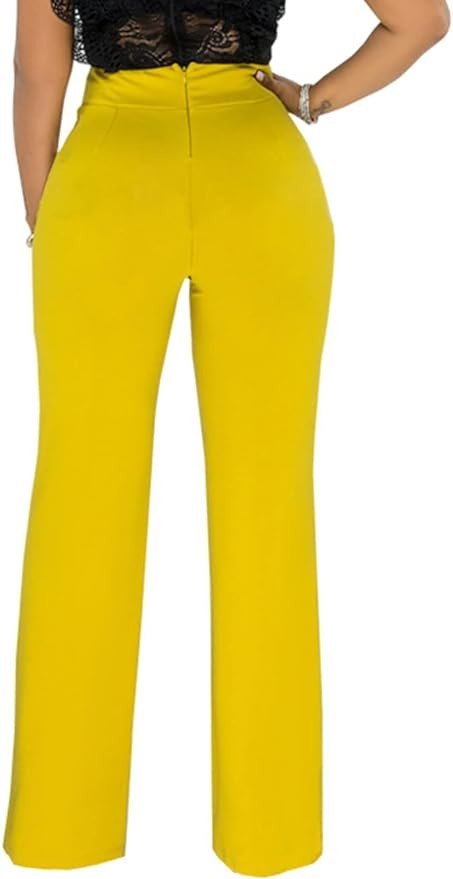 Hoefirm Work Pants for Women Business Casual Stretch Tall Straight Leg Slacks High Waisted Yoga Dress Pants