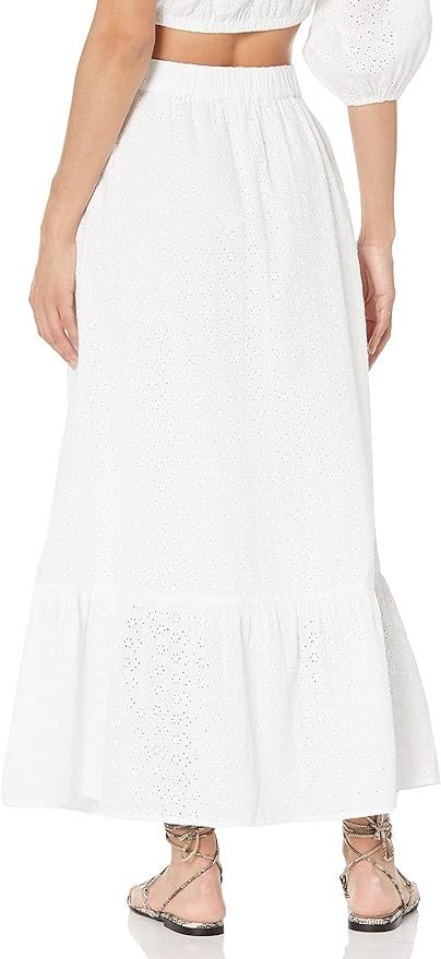 The Drop Women's Anupa Cotton Tiered Midi Skirt