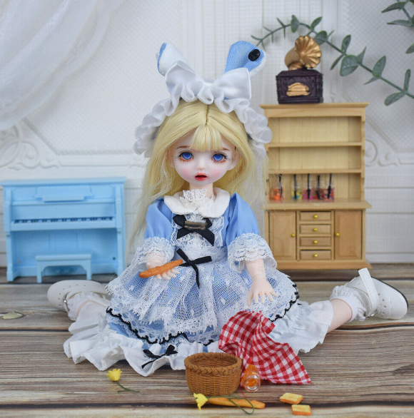 11 in BJD Doll 1/6 Ball Jointed Dolls Girl Gifts Dress Shoes Wigs Replacement
