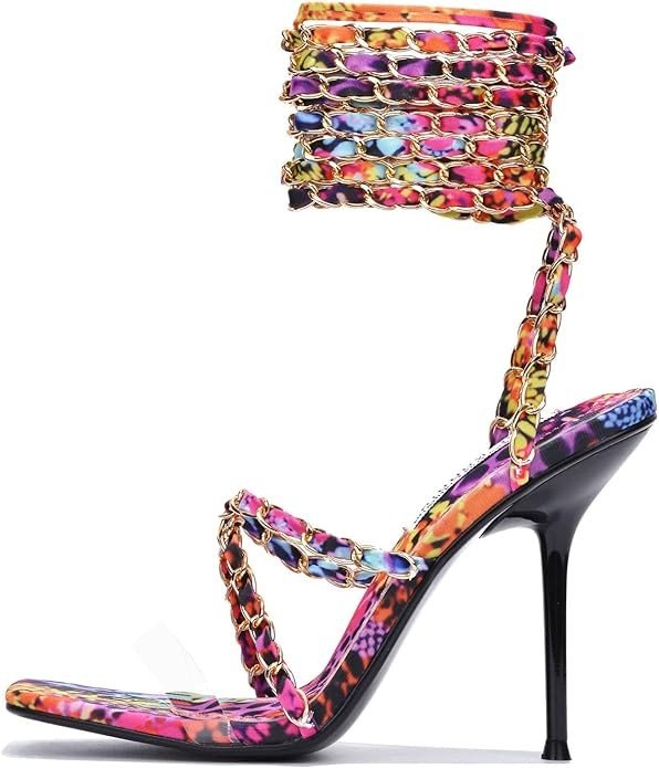 Cape Robbin Hani Sexy Woven High Heels for Women, Heels Strappy Sexy Open Toe Heels, strappy heels, Women Sandals