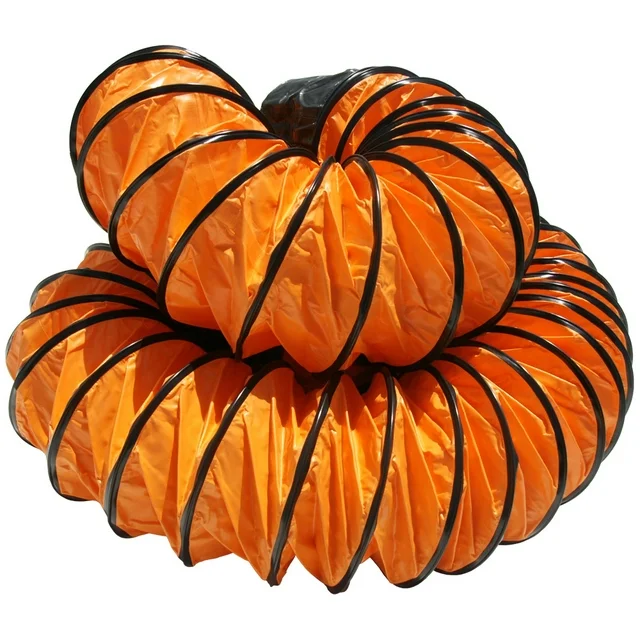 Rubber-Cal "Air Ventilator Orange Ventilation Duct Hose - 16" ID x 25' Length Hose (Fully Stretched)