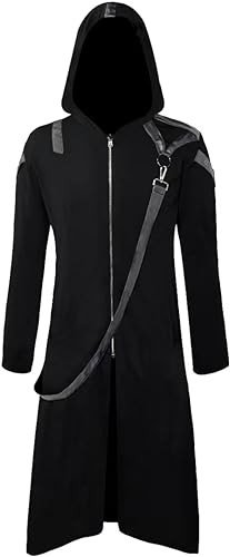 ZNZHKR Mens Steampunk Gothic Jacket Medieval Tailcoat Victorian Frock Coat