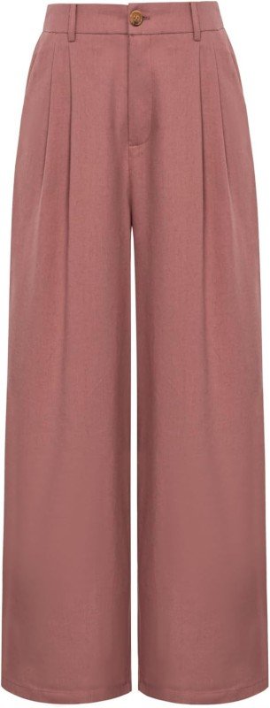 GRACE KARIN Wide Leg Pants Women's Linen High Waisted Business Casual Straight Long Trousers Palazzo Pants
