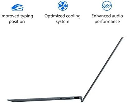 ASUS ZenBook 14 Ultra-Slim Laptop 14” FHD Display， AMD Ryzen 7 5800H CPU， Radeon Vega 7 Graphics， 16GB RAM， 1TB PCIe SSD， NumberPad， Windows 11 Pro， Pine Grey， UM425QA-EH74